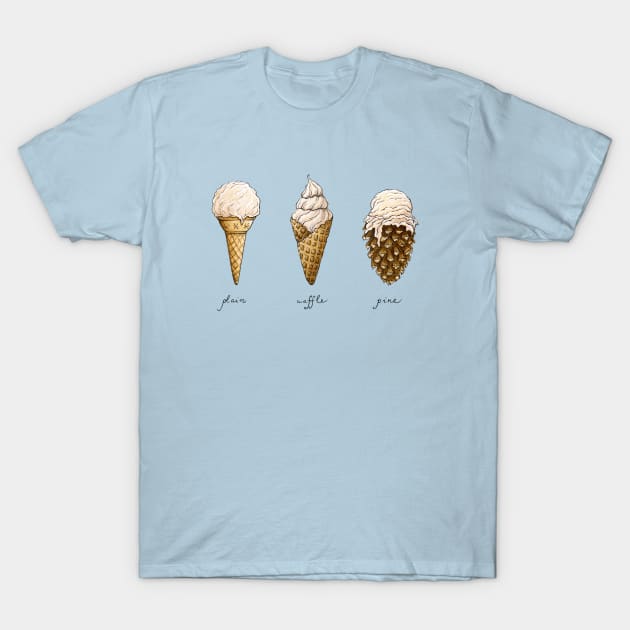 Ice-Cream Cones T-Shirt by molshevska